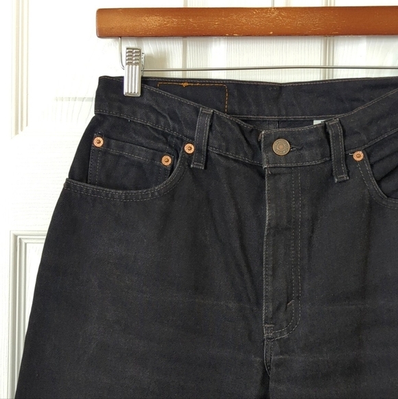 Levi's 90's Vintage 550 Classic High Rise Relaxed Fit Tapered Leg Jeans Black 8 - Picture 11 of 15